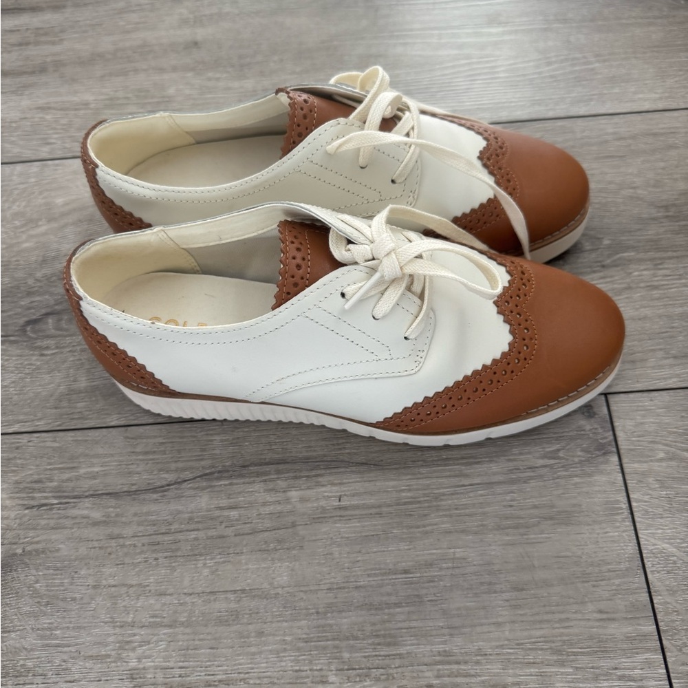 Cole Haan Brown and Cream Women's Loafers